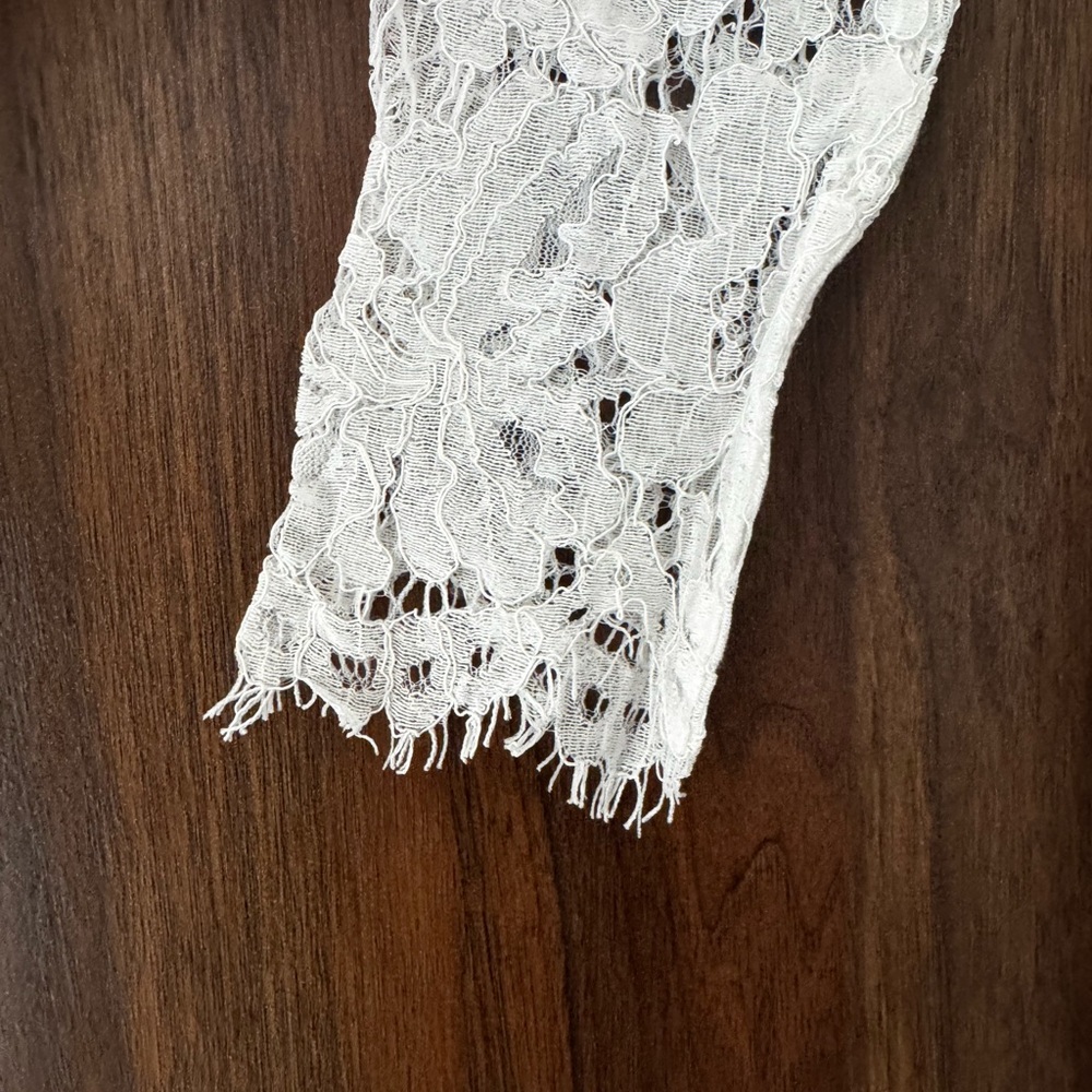 Lulu's White Lace Dress with Nude Lining - Picture 6 of 10